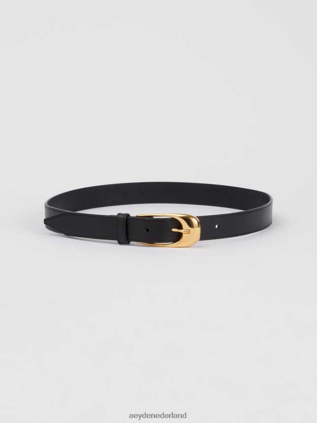 accessoire nl Aeyde Leona zwart/goud kalf 624HJR134