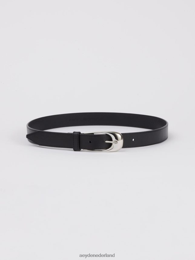 accessoire nl Aeyde Leona zwart/zilver kalf 624HJR133