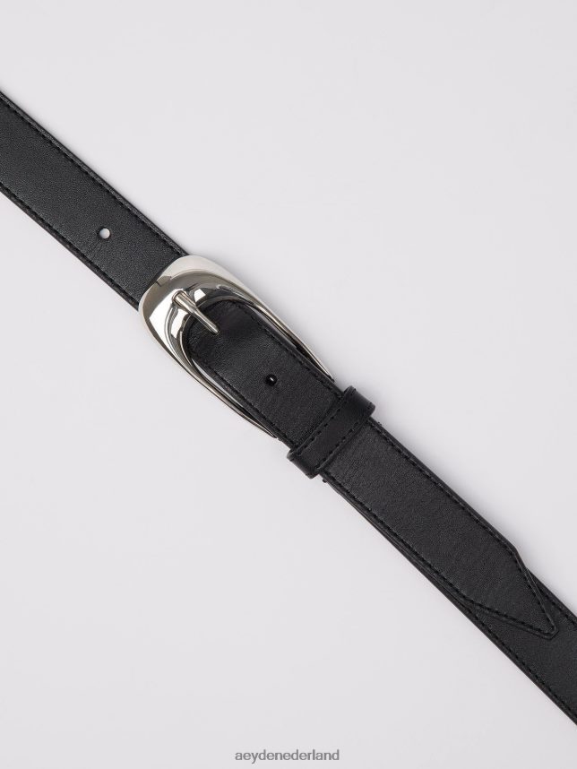 accessoire nl Aeyde Leona zwart/zilver kalf 624HJR133