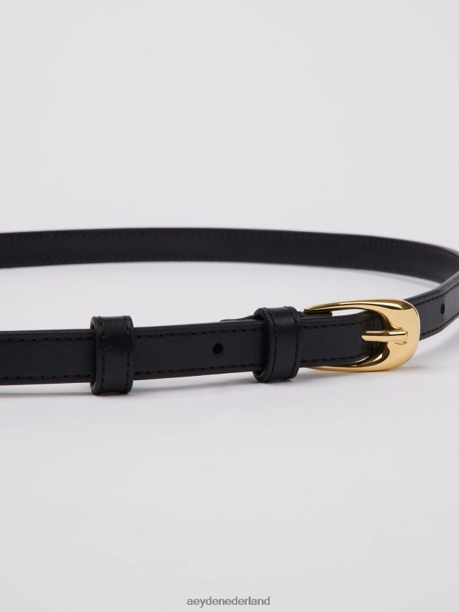 accessoire nl Aeyde eleanor zwart/goud kalf 624HJR294