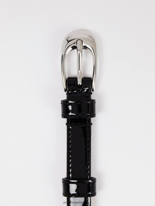 accessoire nl Aeyde eleanor zwart/zilver lak 624HJR297