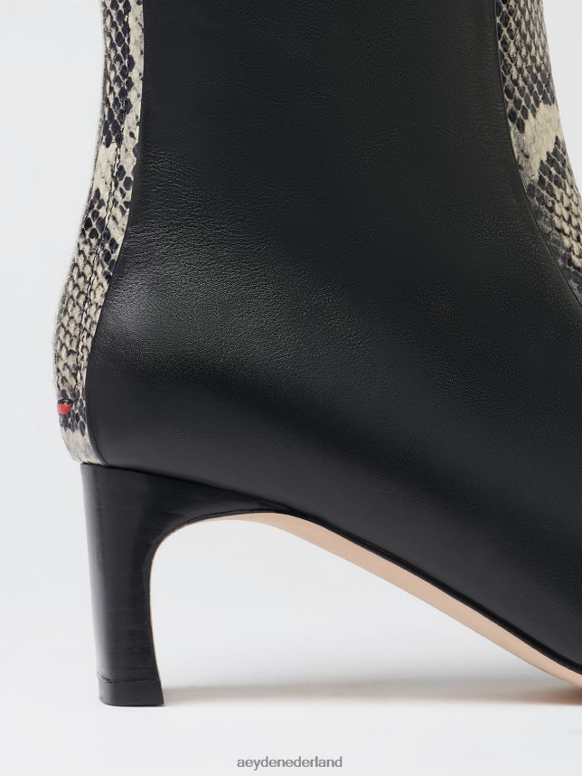schoenen nl Aeyde manu zwart/romig kalf/slang 624HJR111