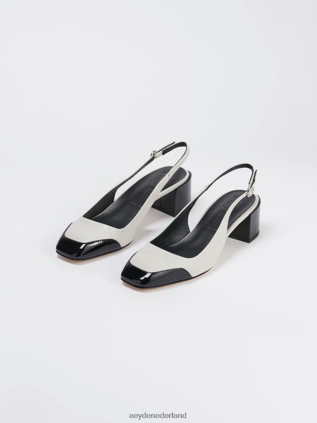 schoenen nl Aeyde augustus krijt/zwart nappa/lak 624HJR188