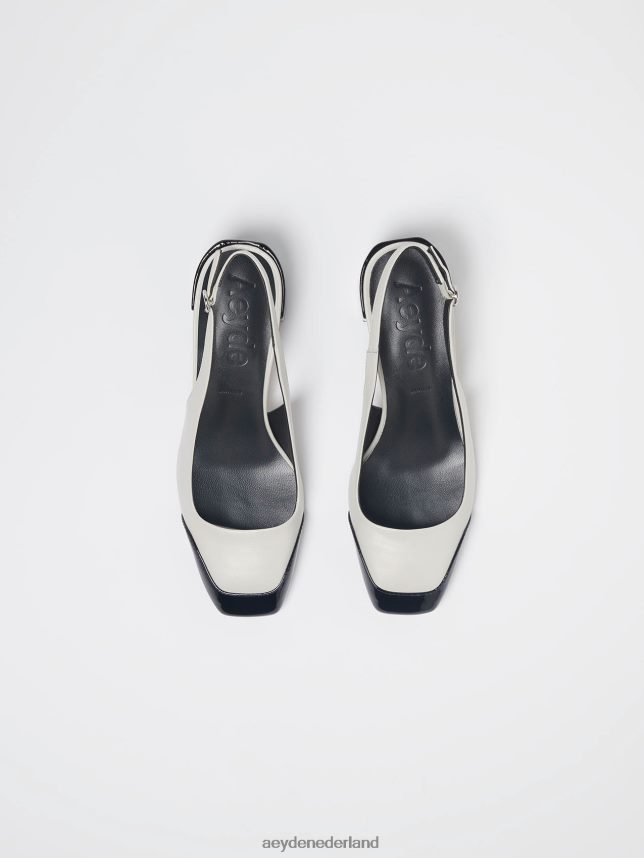 schoenen nl Aeyde augustus krijt/zwart nappa/lak 624HJR188