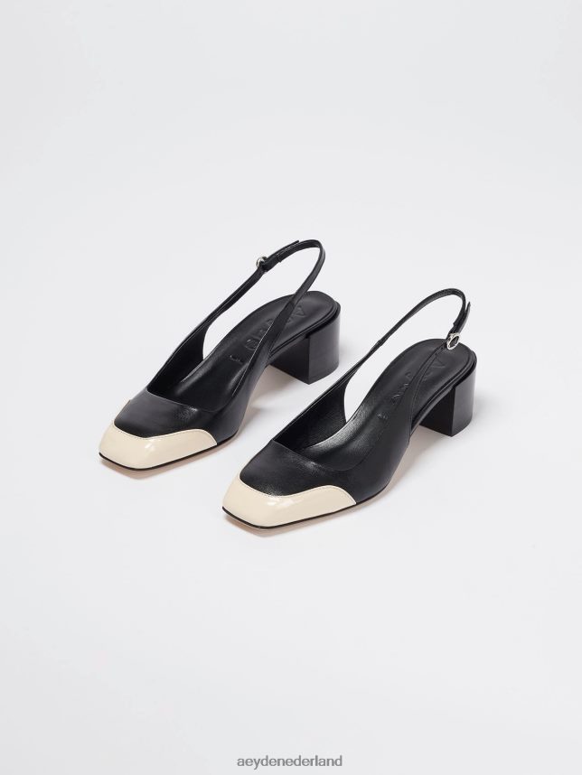 schoenen nl Aeyde augustus zwart/romig nappa/lak 624HJR187