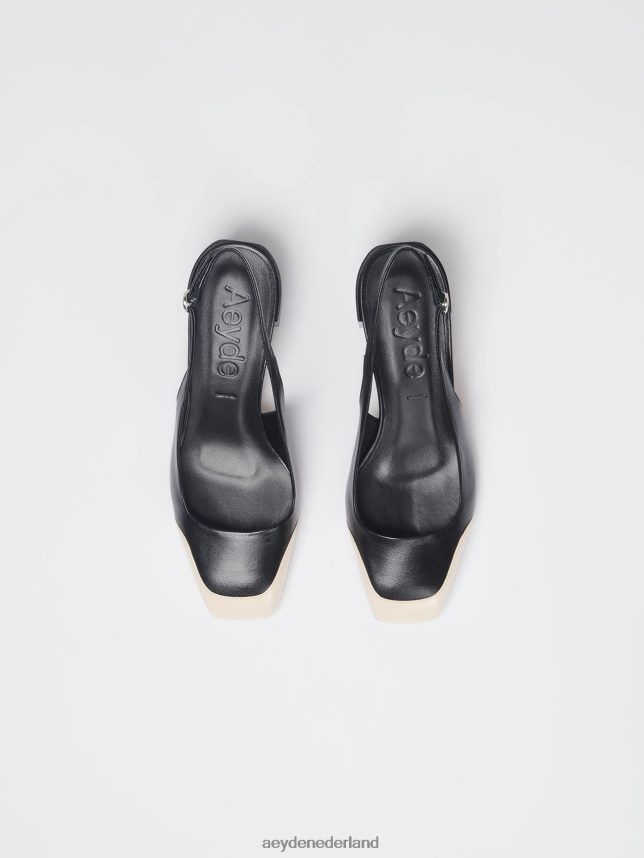 schoenen nl Aeyde augustus zwart/romig nappa/lak 624HJR187