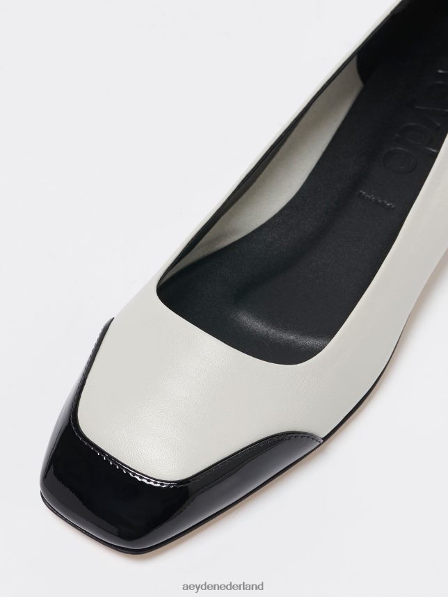 schoenen nl Aeyde iris krijt/zwart nappa/lak 624HJR185