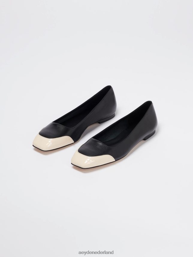 schoenen nl Aeyde iris zwart/romig nappa/lak 624HJR184