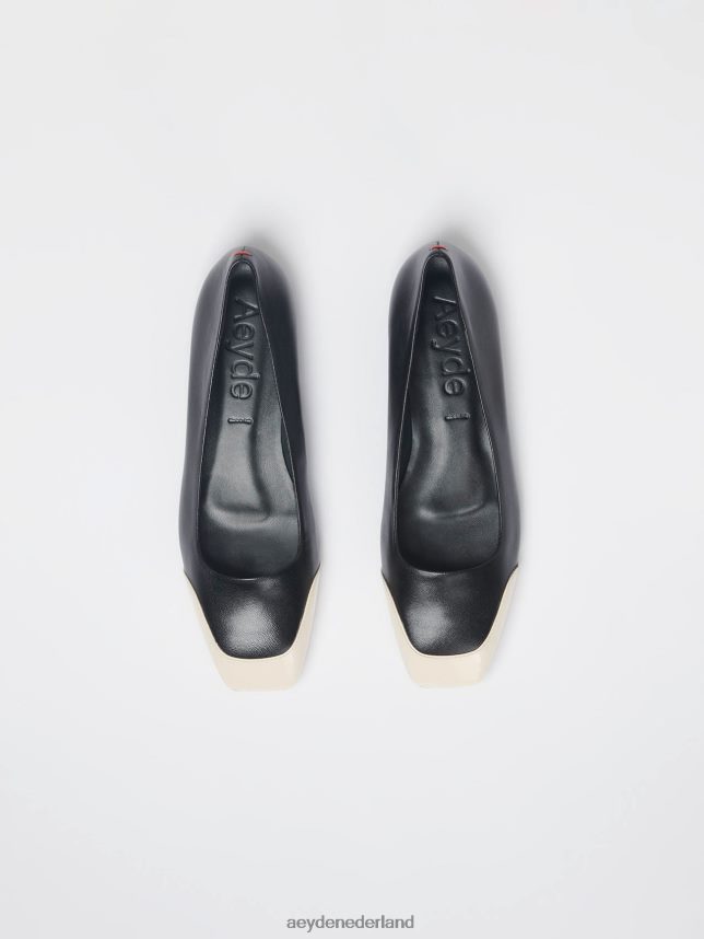 schoenen nl Aeyde iris zwart/romig nappa/lak 624HJR184