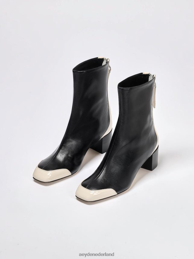 schoenen nl Aeyde suki zwart/romig nappa/lak 624HJR75
