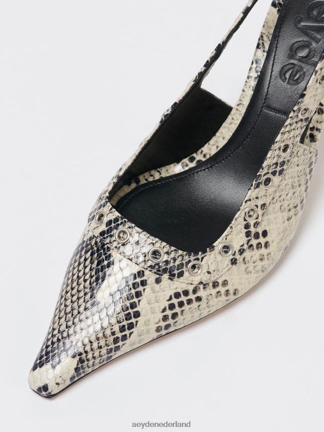schoenen nl Aeyde isotta romige slang 624HJR102