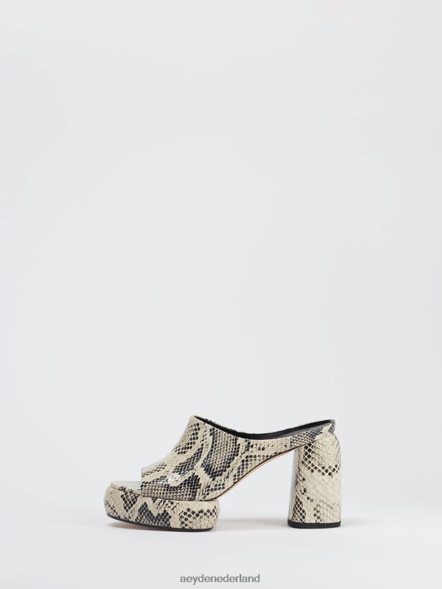 schoenen nl Aeyde ornella romige slang 624HJR172