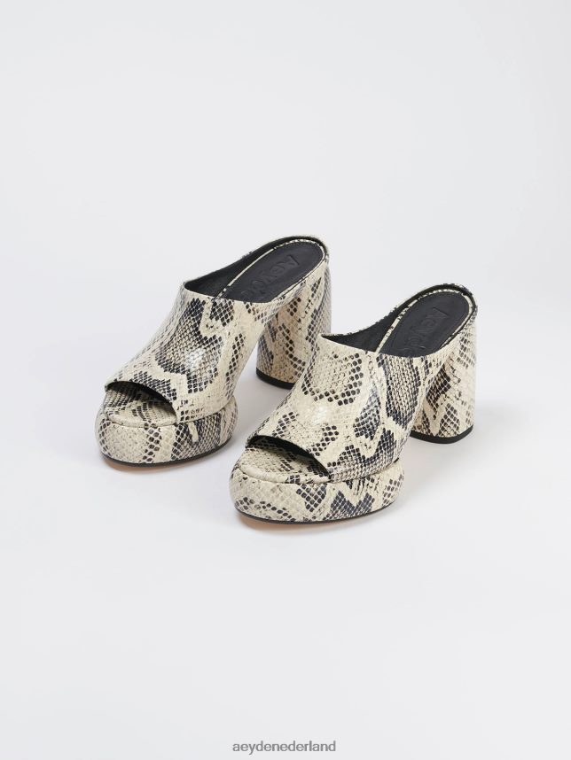 schoenen nl Aeyde ornella romige slang 624HJR172