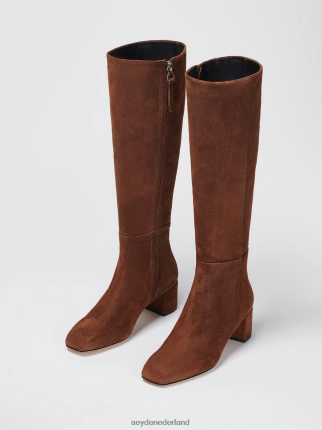 schoenen nl Aeyde Laura bruin suède 624HJR122