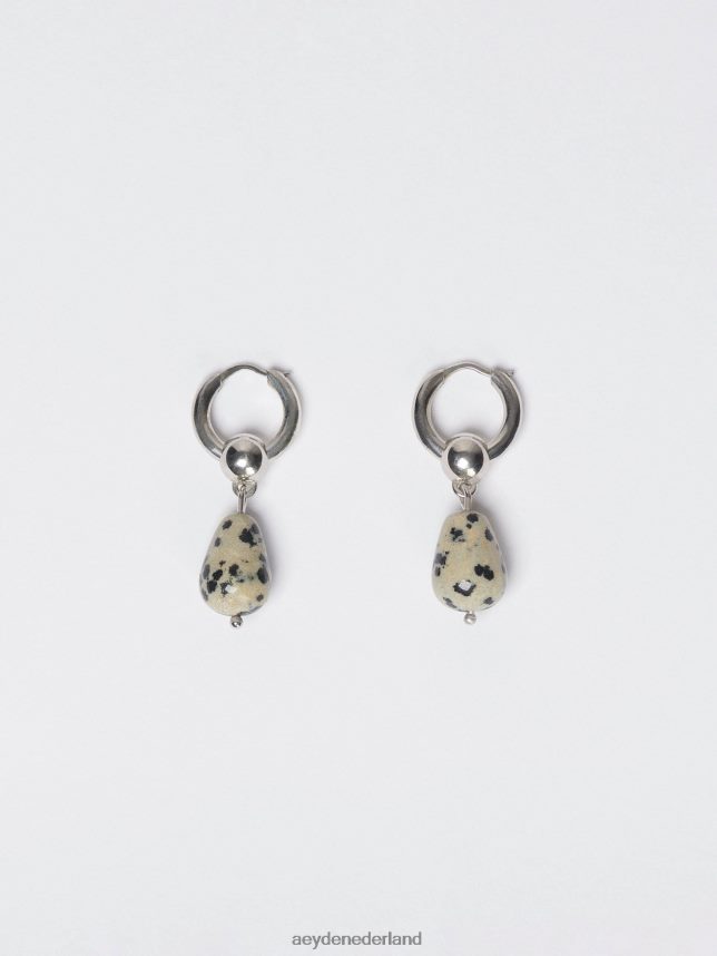 accessoire nl Aeyde elvin palladium dalmata-steen 624HJR123