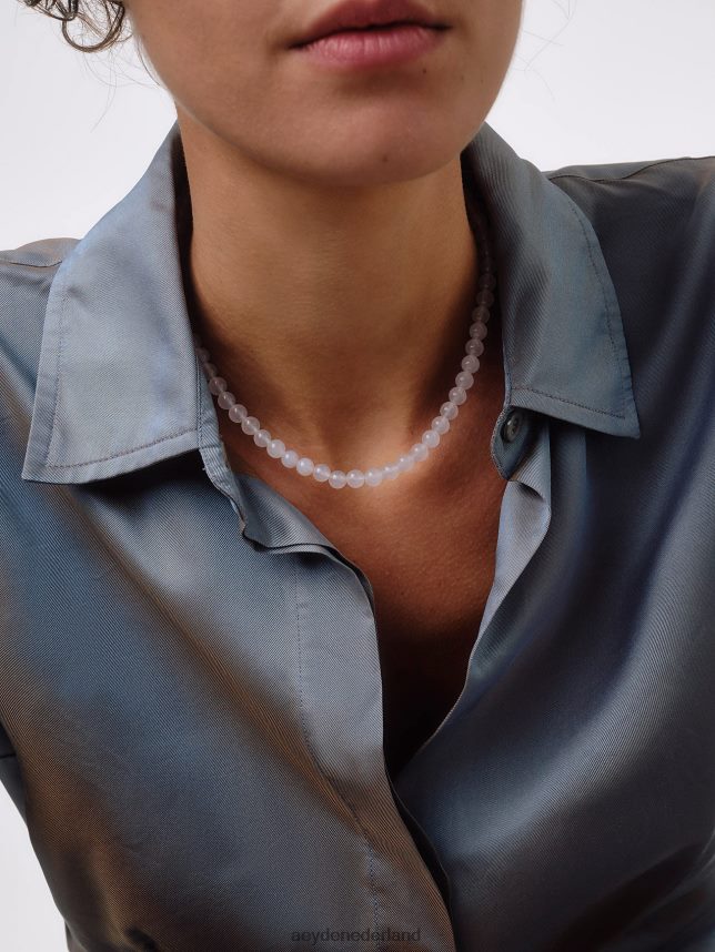 accessoire nl Aeyde zegge wit/goud jade/verguld messing 624HJR131